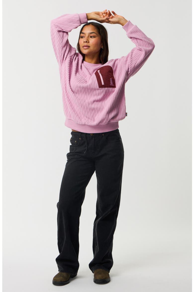 Jacquard Sweatshirt, Alternate, color, LILAC