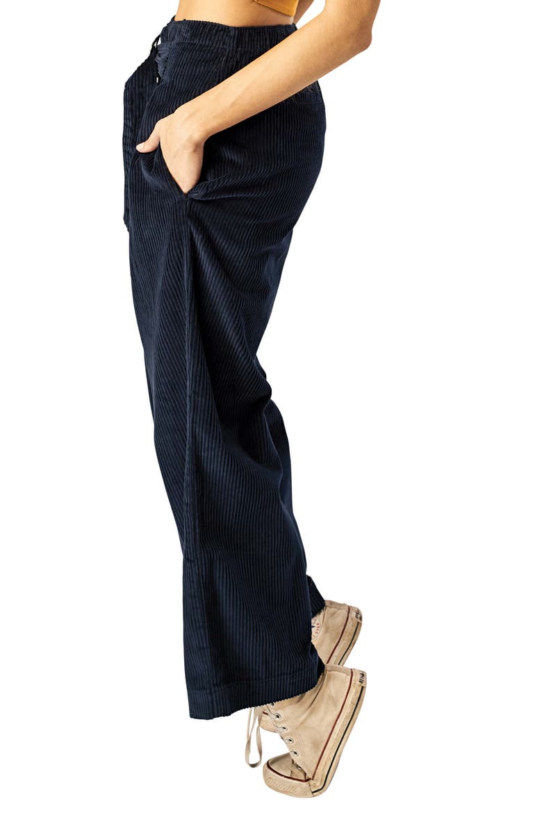Stone Row Cut the Cord Corduroy Ankle Wide Leg Pants, Alternate, color, 
