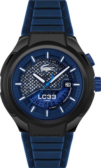 Lacoste LC33 Hybrid Silicone Strap Watch, 44mm | Nordstrom
