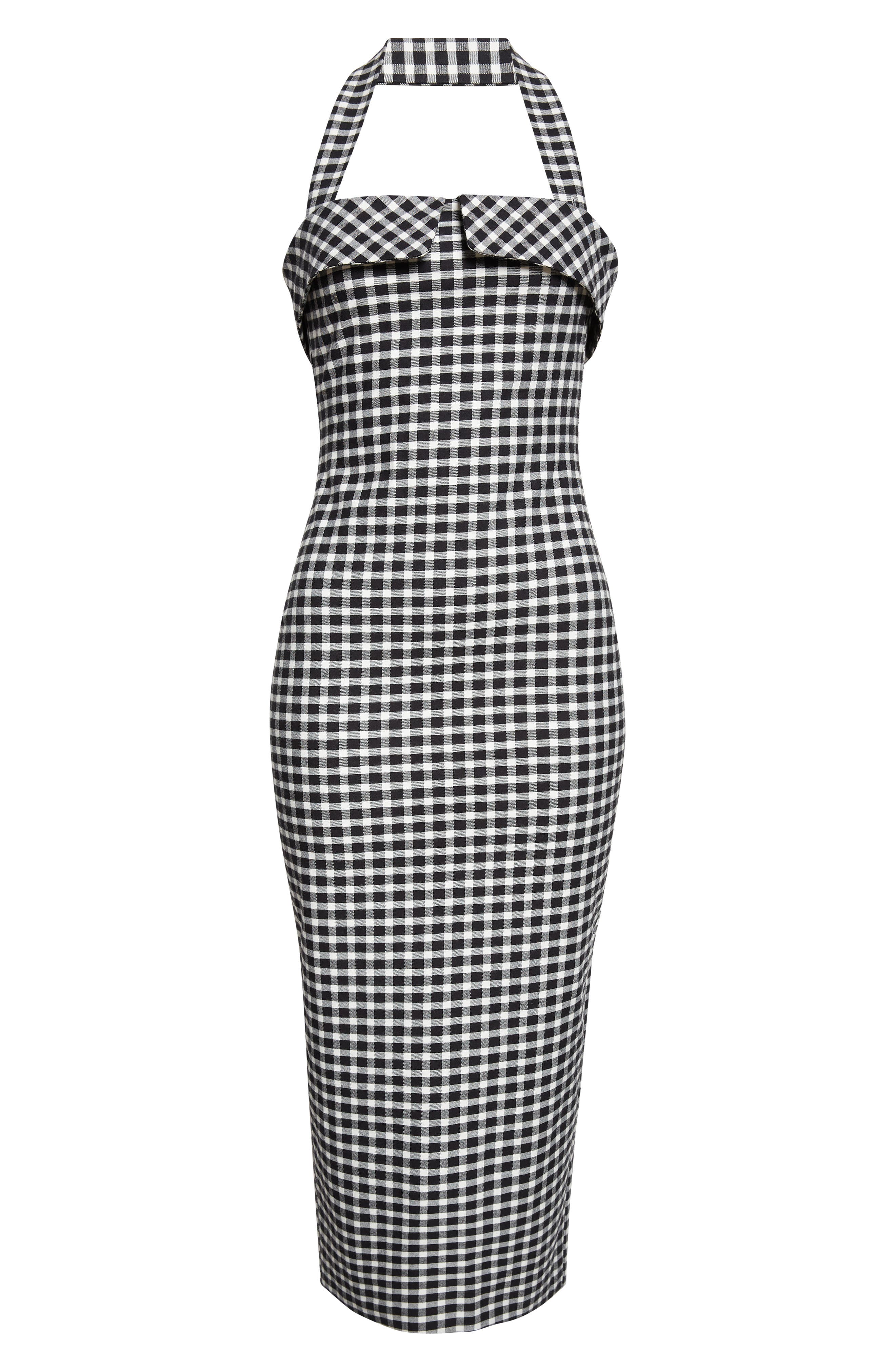 halter neck gingham dress Petal and Pup Women's Solene Maxi Halterneck Dress