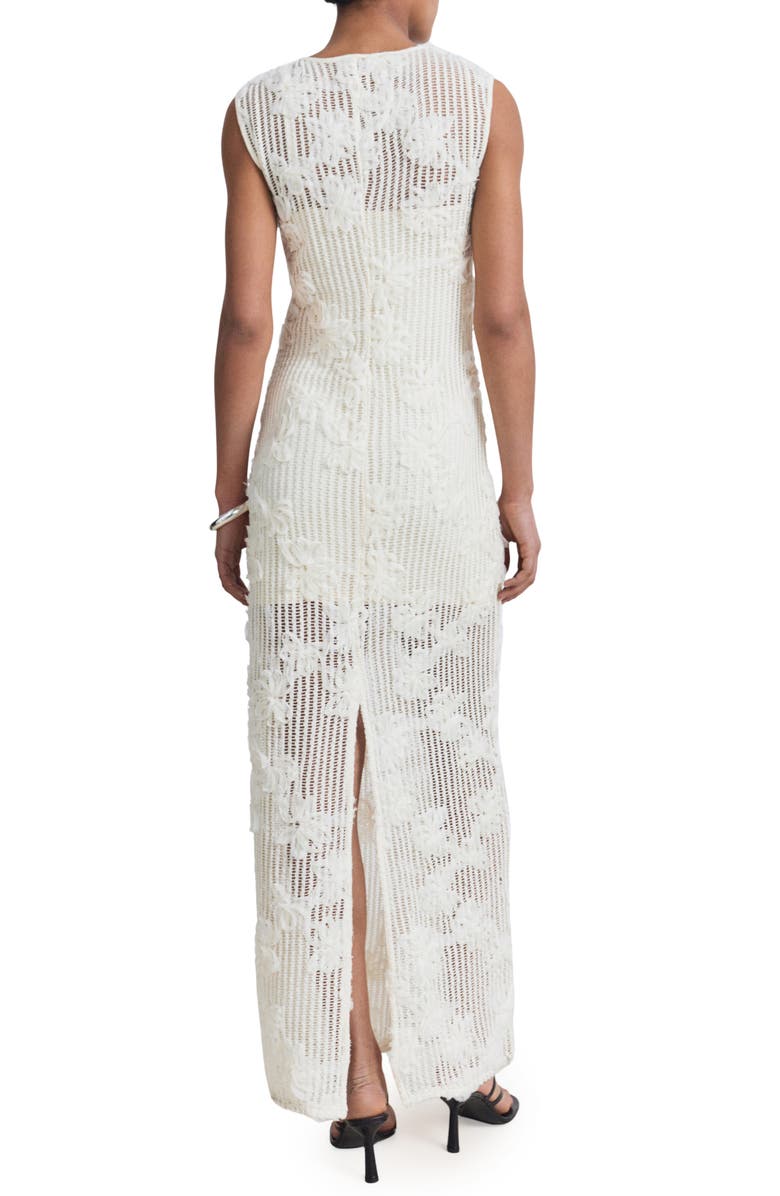 MANGO Floral Appliqué Open Stitch Dress, Alternate, color,