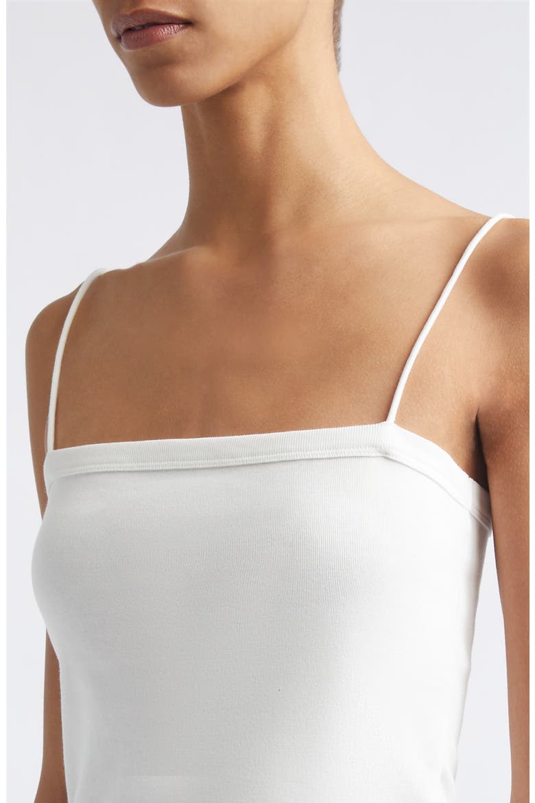 Square Neck Organic Cotton Cami, Alternate, color, WHITE