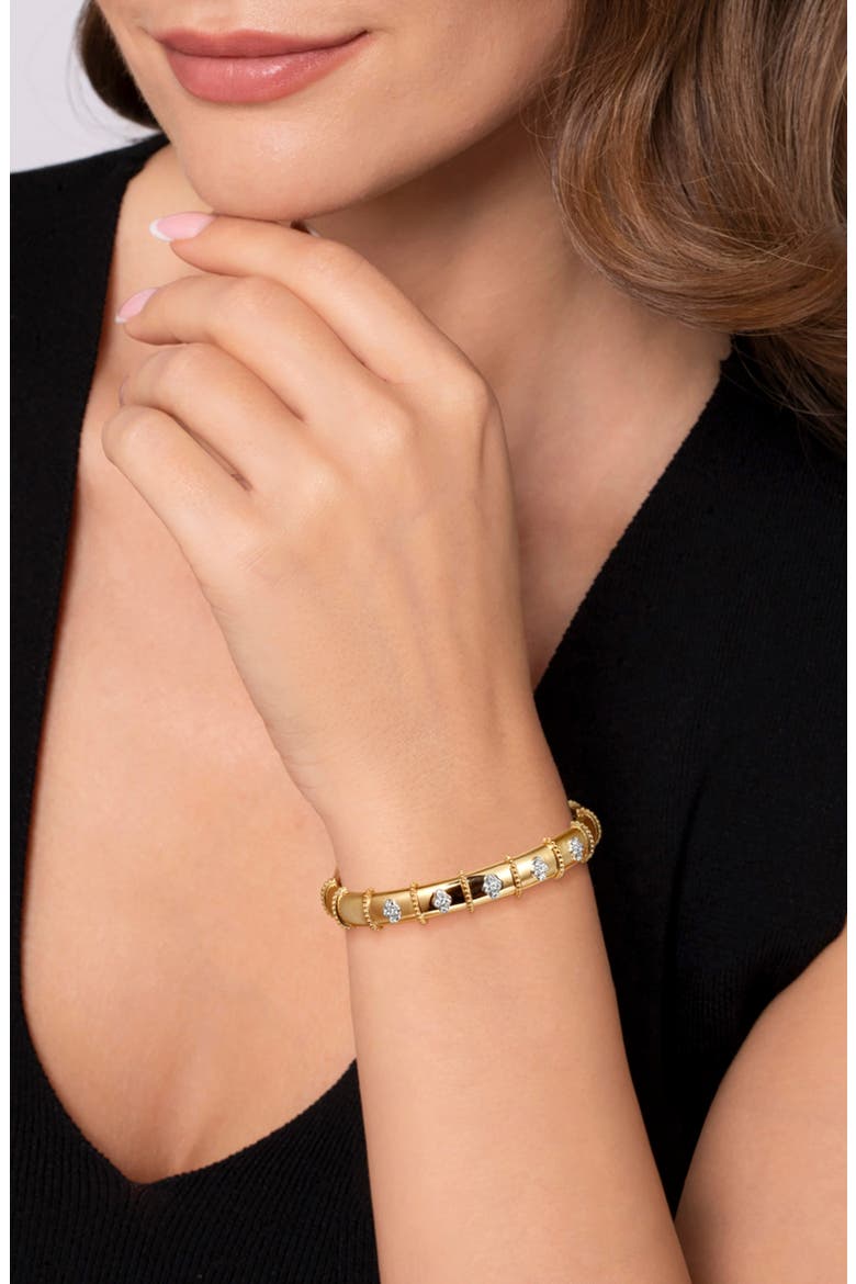Bujuka 14k Gold Diamond Cuff Bracelet, Alternate, color, 14K YELLOW/ WHITE GOLD