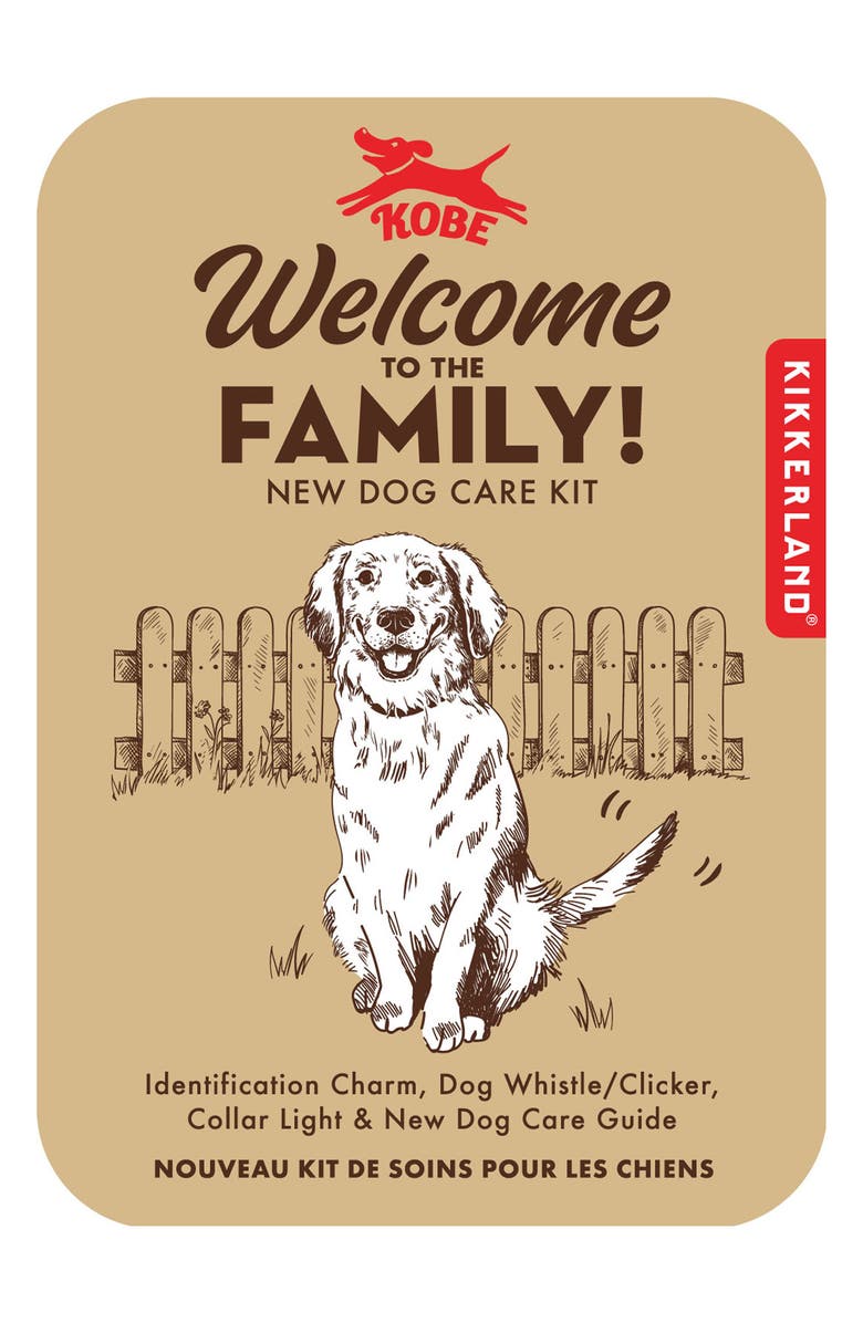 Kikkerland Design Welcome To the Family Dog Kit, Alternate, color, Beige