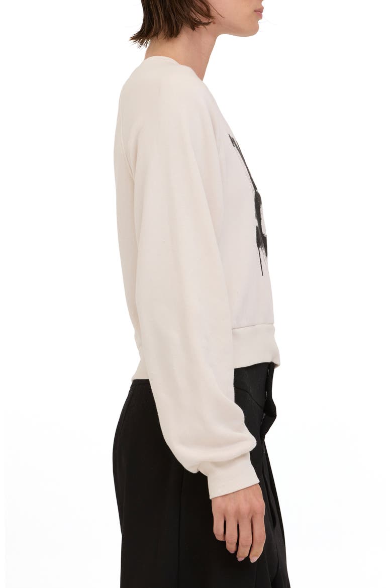 Hey Boo Graphic Sweatshirt, Alternate, color, VINTAGE WHITE