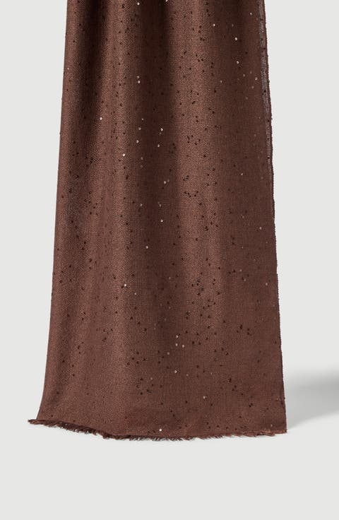 Cashmere and silk Diamond yarn scarf