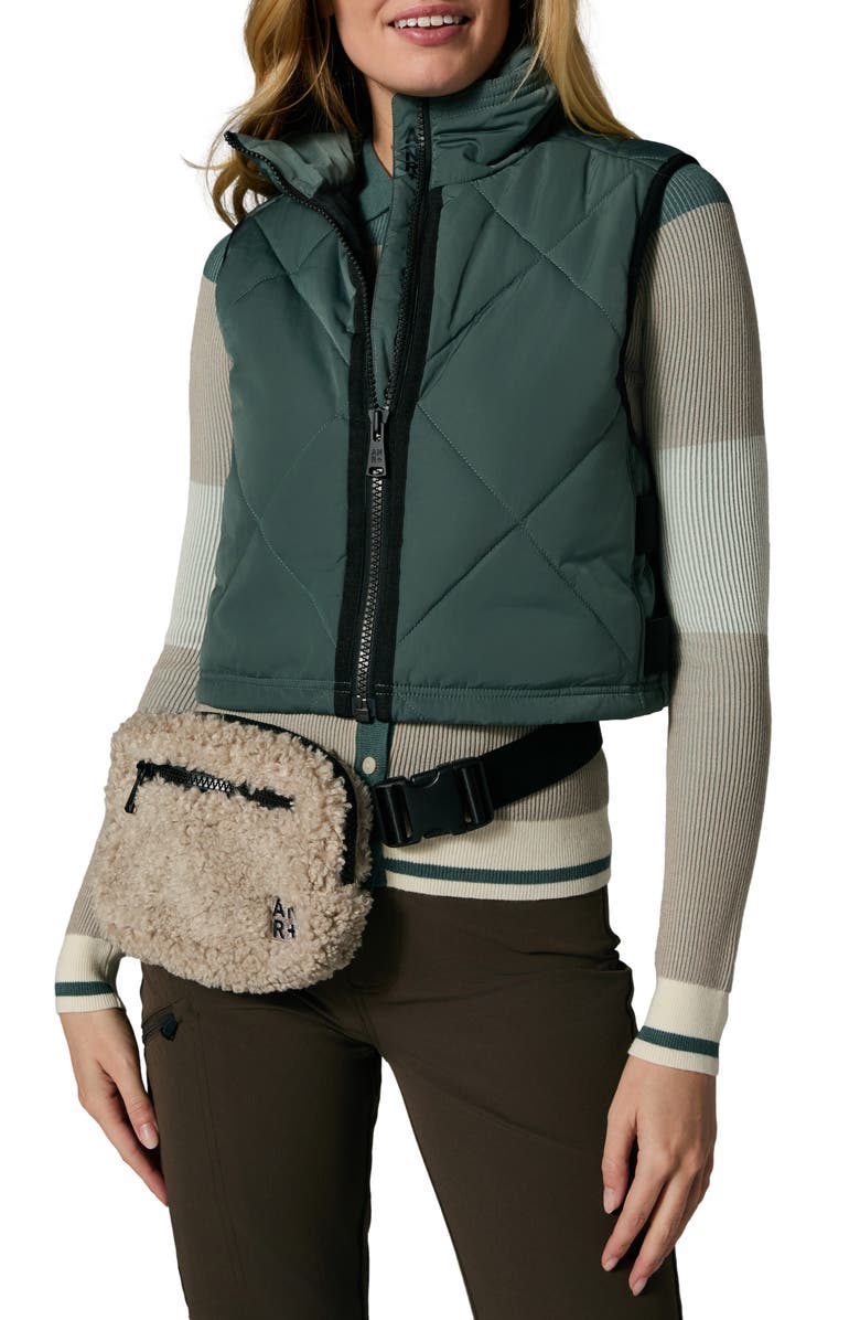 Alp N Rock La Vitesse II Crop Water Repellent Insulated Vest, Main, color, Eucalyptus