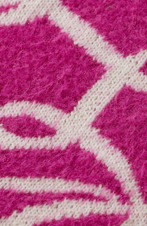 Scotch & Soda Kids' Jacquard Sweater In Pink