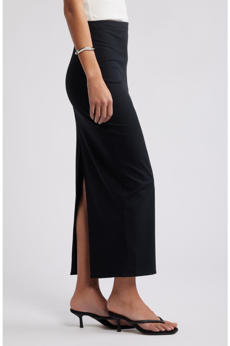Smooth Edit Maxi Skirt, Alternate, color, BLACK