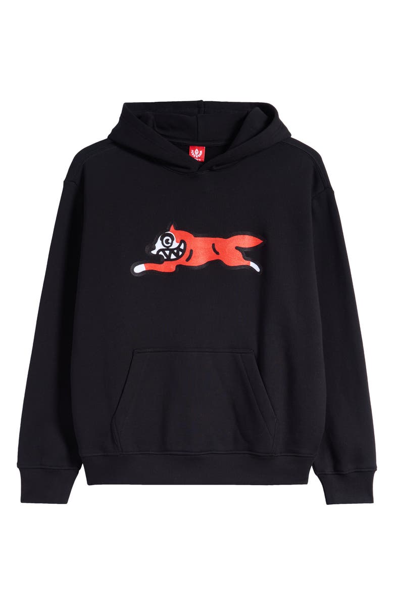 ICECREAM Running Dog Appliqué Hoodie, Alternate, color, Black