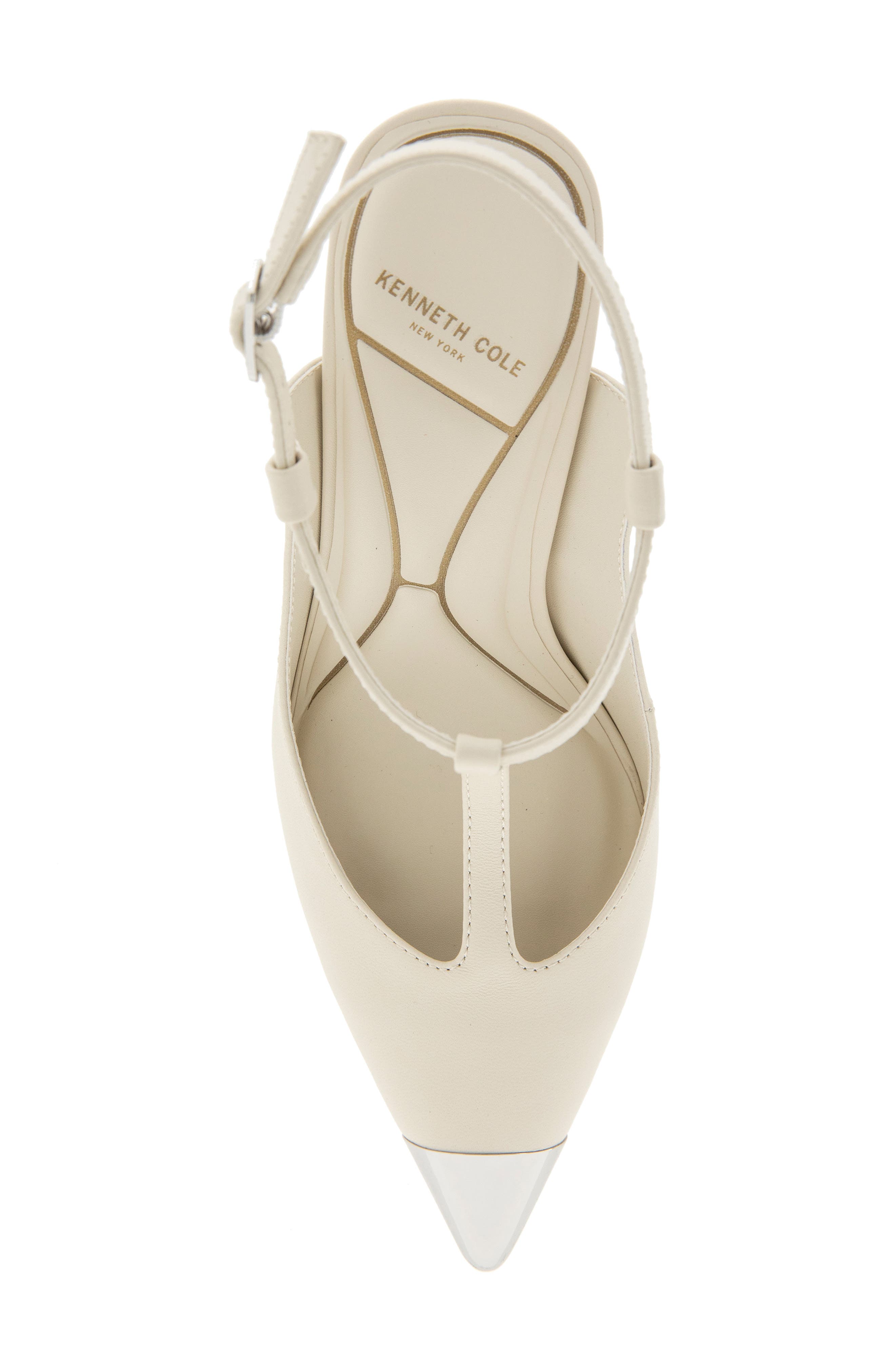 Kenneth Cole Romi T-Strap Pump, Alternate, color, Off White Leather