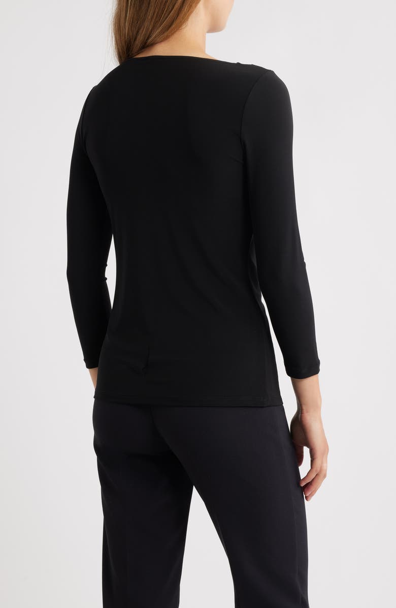 Anne Klein Gathered Asymmetric Neck Top, Alternate, color, 