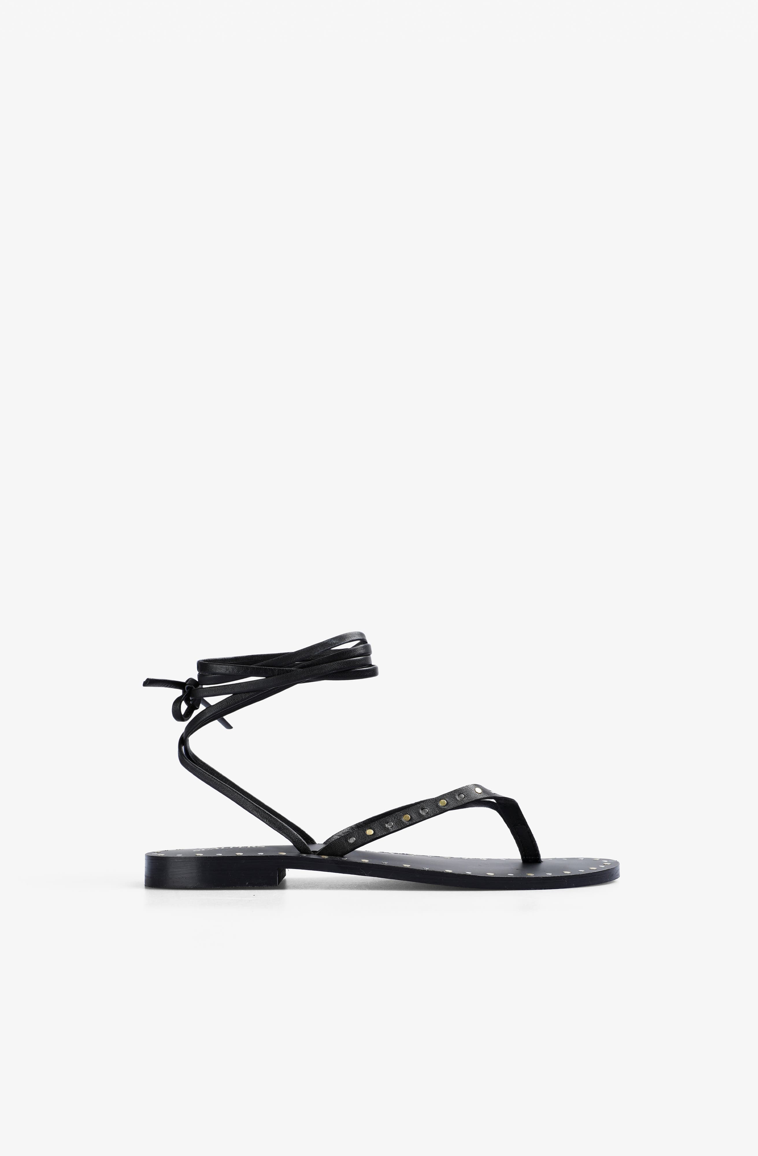Scalpers Bari Studs Sandal, Main, color, Black