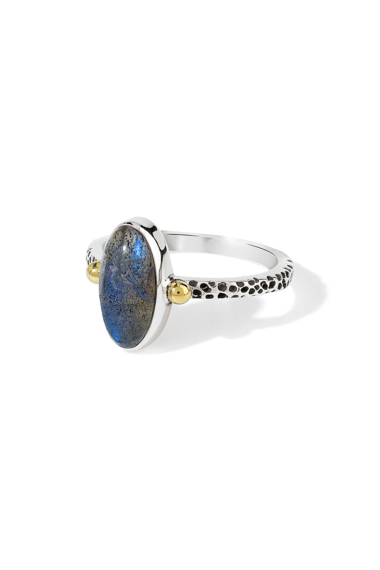 Sterling Silver Oval Ring, Main, color, BLUE