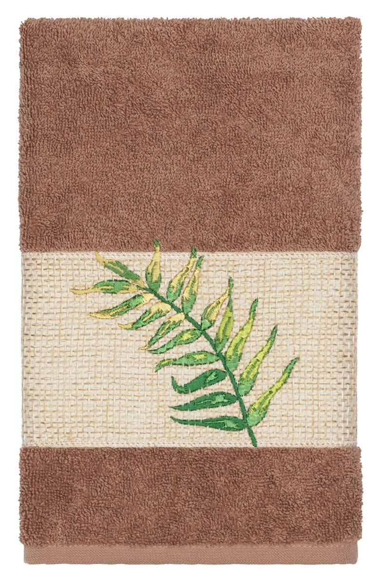 Linum Home Textiles Zoe 3-Piece Embellished Towel - Latte, Alternate, color, Latte