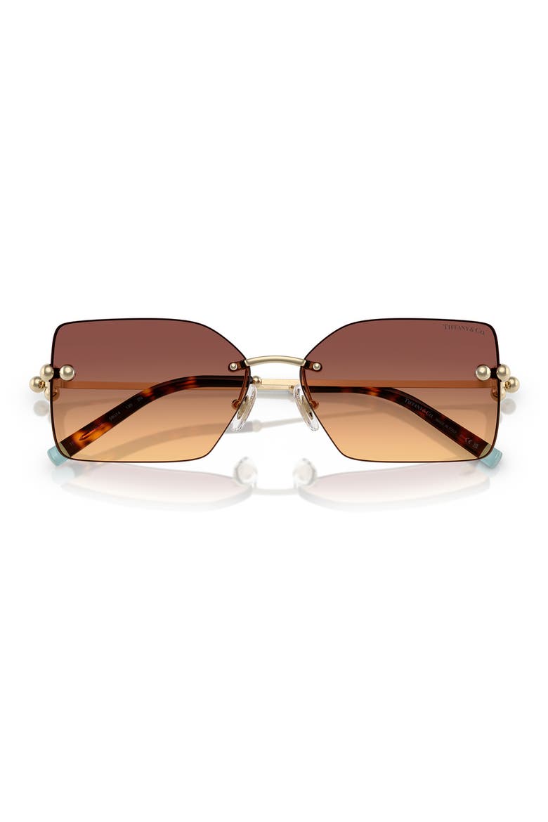 59mm Gradient Rectangular Sunglasses, Alternate, color, VIOLET