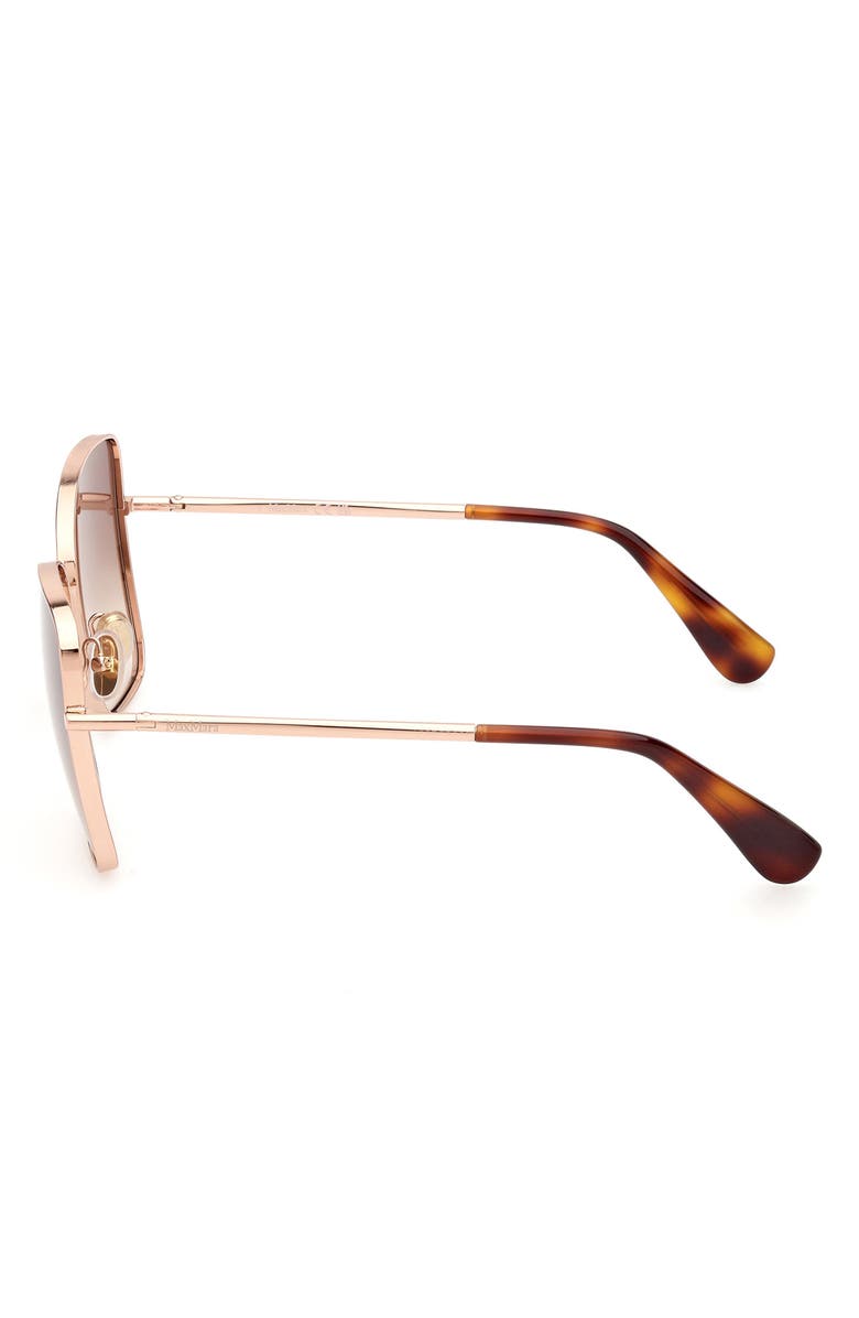 Max Mara Menton1 59mm Sunglasses, Alternate, color, Shiny Rose Gold / Brown