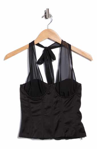 Ashley Mesh Strap Halter Top