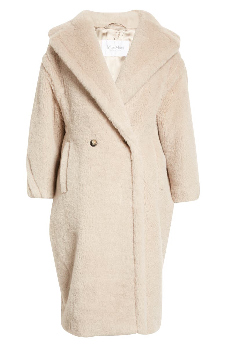 Max Mara Tedgirl Oversize Double Breasted Alpaca Blend Coat, Alternate, color, Beige