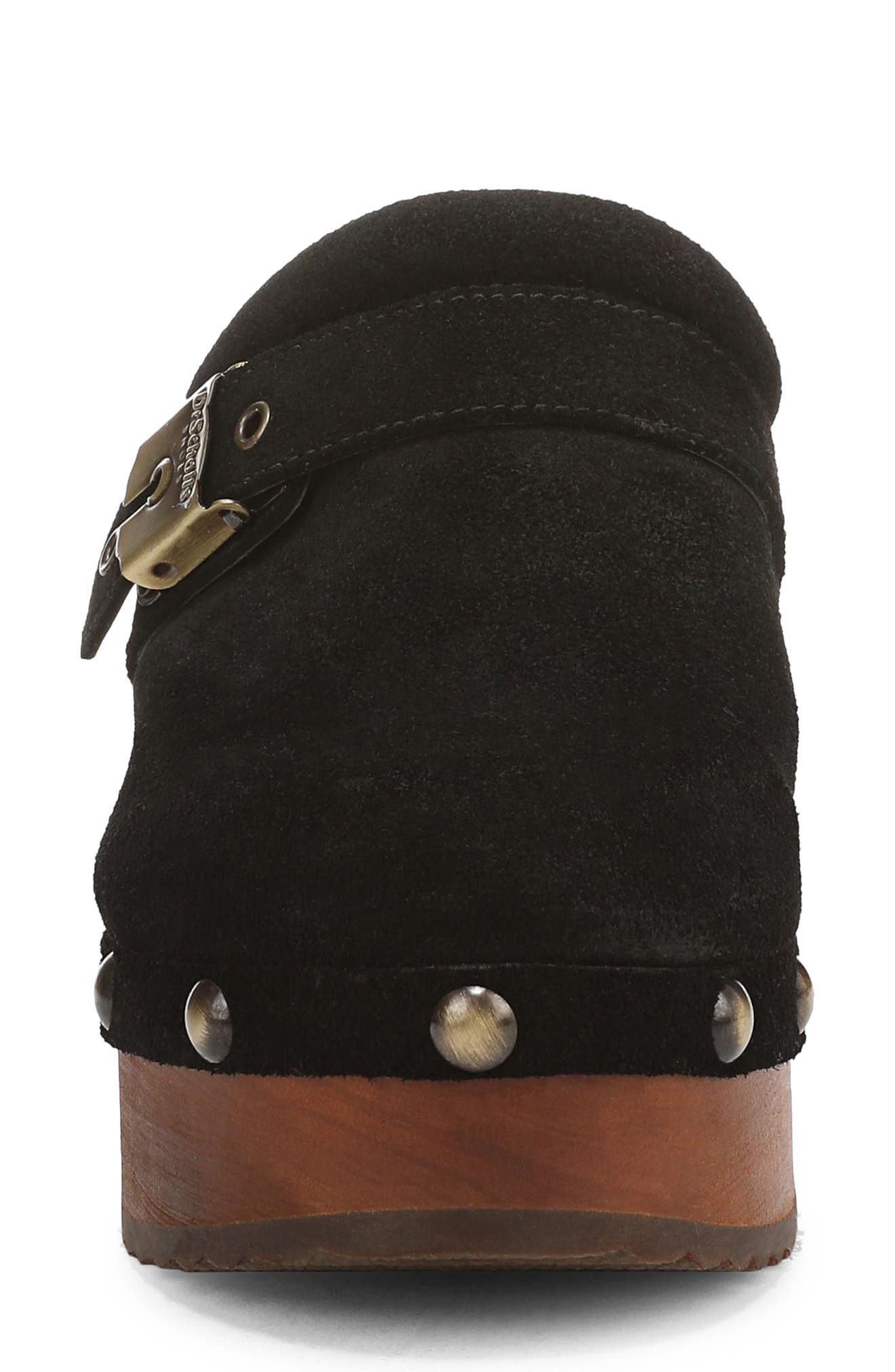 Original Collection Joy Platform Clog, Alternate, color, BLACK SUEDE