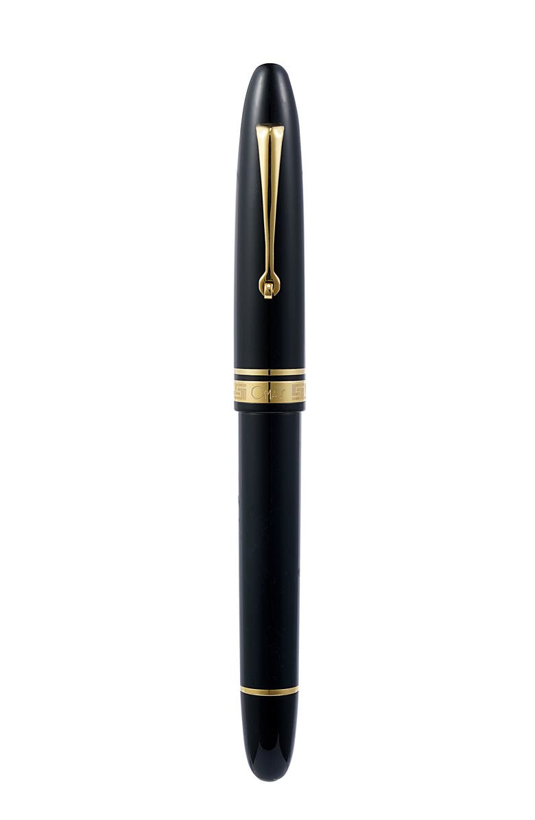 OMAS Ogiva Nera with Gold Trim Fountain Pen, Main, color, Black Medium