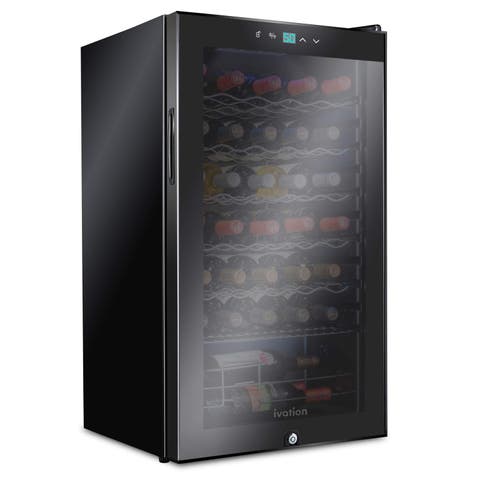 34 Bottle Compressor Wine Refrigerator, Freestanding Wine Cooler with Lock
