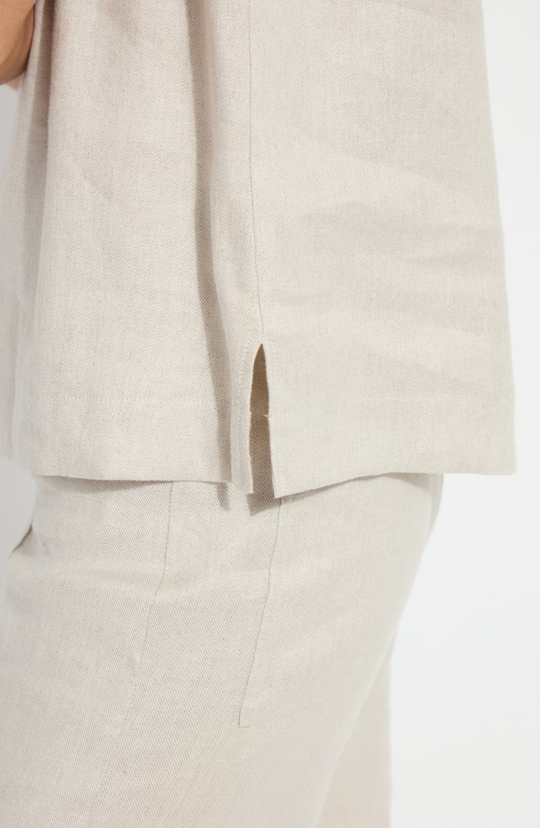 Lysse Gabriela Embroidered Detail Linen Blend Tank, Alternate, color, Flax Linen