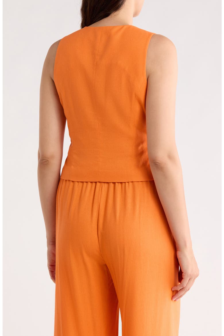 Wrap Front Vest Top, Alternate, color, AMBER