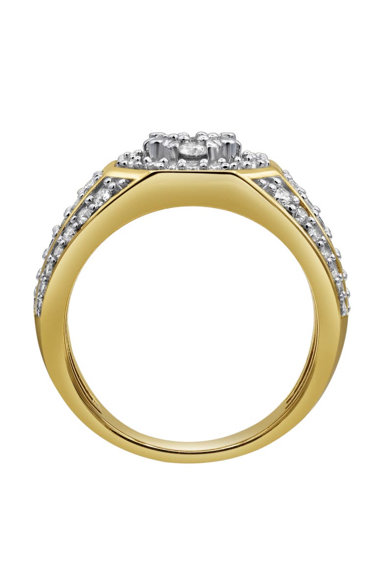 LuvMyJewelry Hex Rose 14K Yellow Gold Diamond Men Statement Ring - 1.74ct., Alternate, color, 14K Yellow Gold