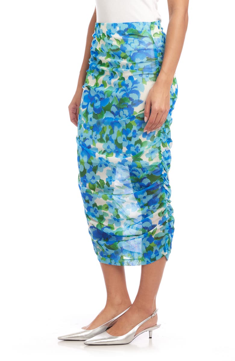 FIFTEEN TWENTY Tatum Side Ruched Mesh Maxi Skirt, Alternate, color, 