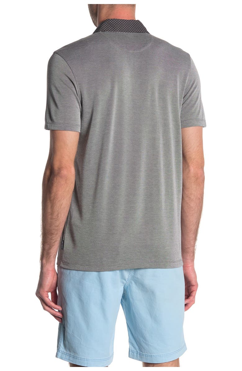 Ted Baker London Woven Collar Short Sleeve Polo, Alternate, color,