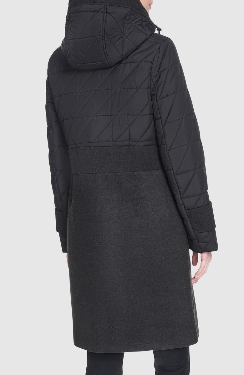 Andrew Marc Synclaire Quilted Coat, Alternate, color, Black