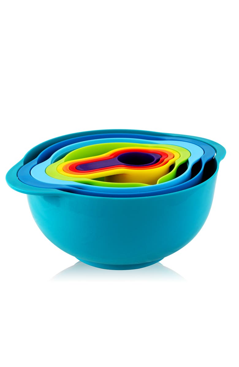 Megachef Multipurpose Stackable Mixing Bowl and Measuring Cup Set, Main, color, Assorted