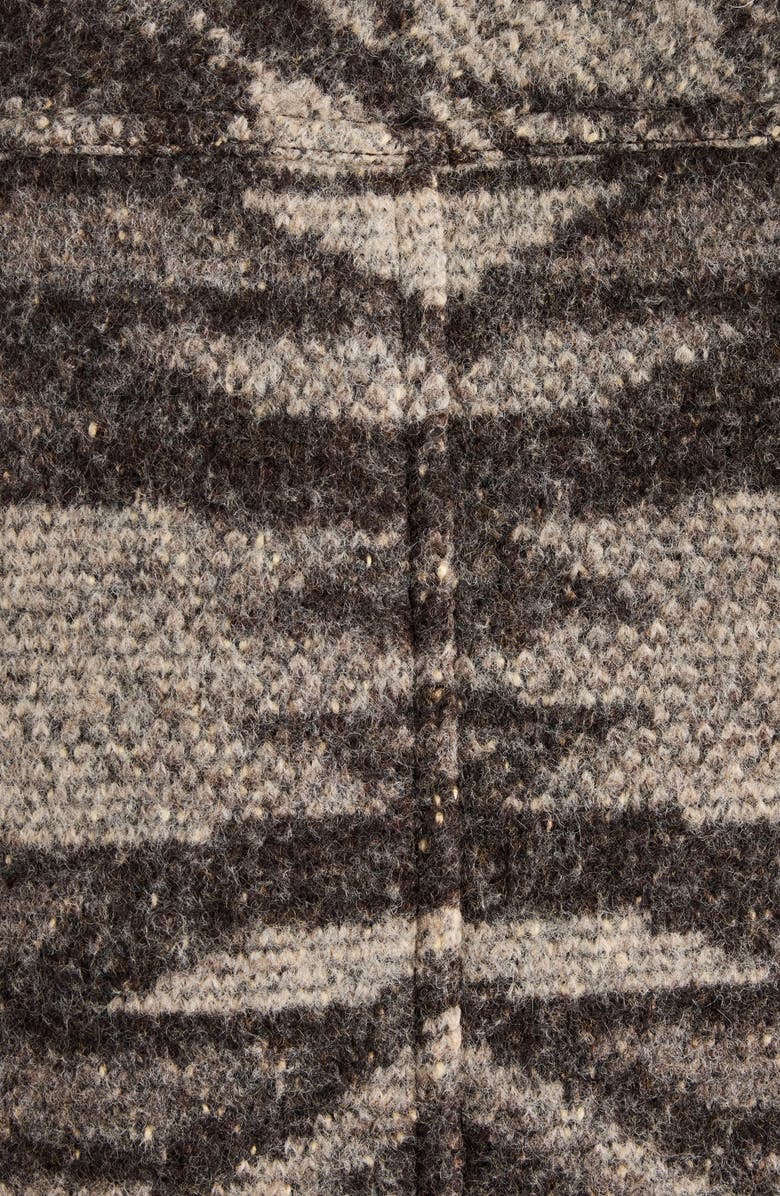 Isabel Marant Kervon Geo Pattern Peached Button-Up Jacket, Alternate, color, Dark Brown