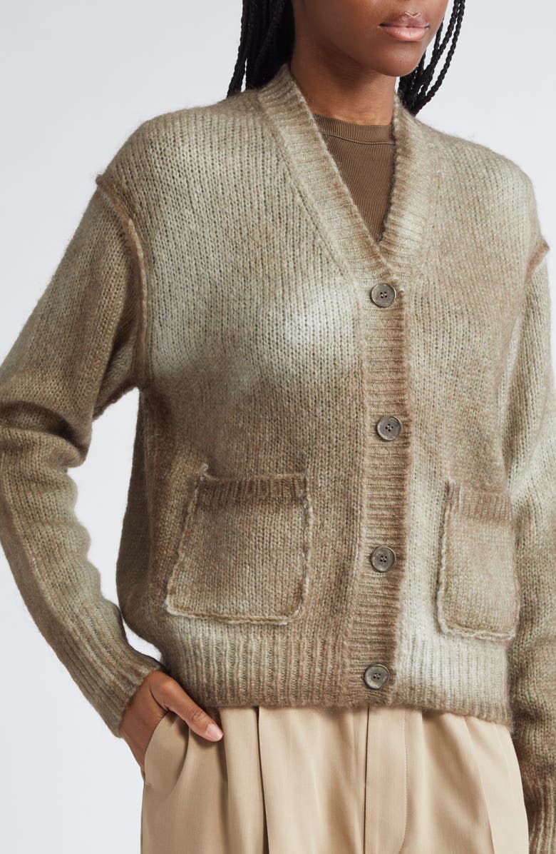 Acne Studios Kark V-Neck Oversize Cardigan, Alternate, color, 