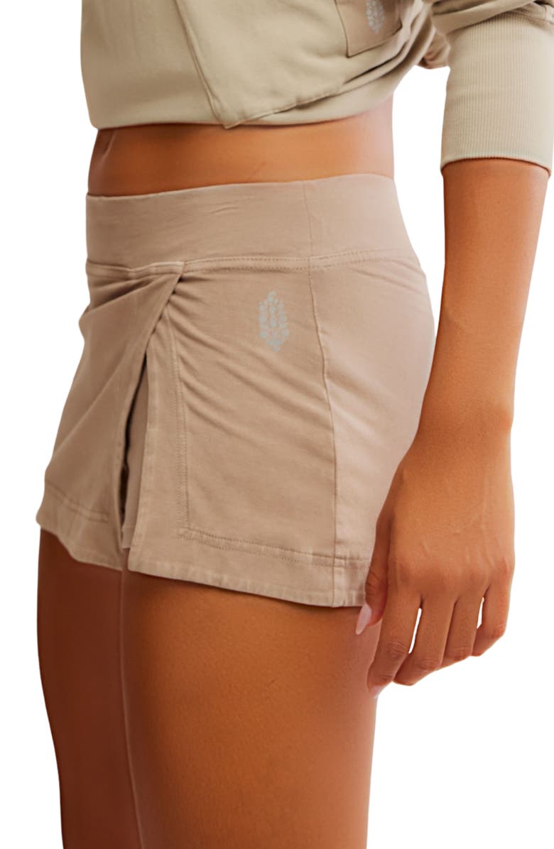Free People FP Movement Hot Shot Miniskort, Alternate, color, Driftwood