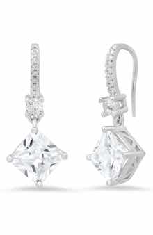 Simulated Diamond Drop Earrings