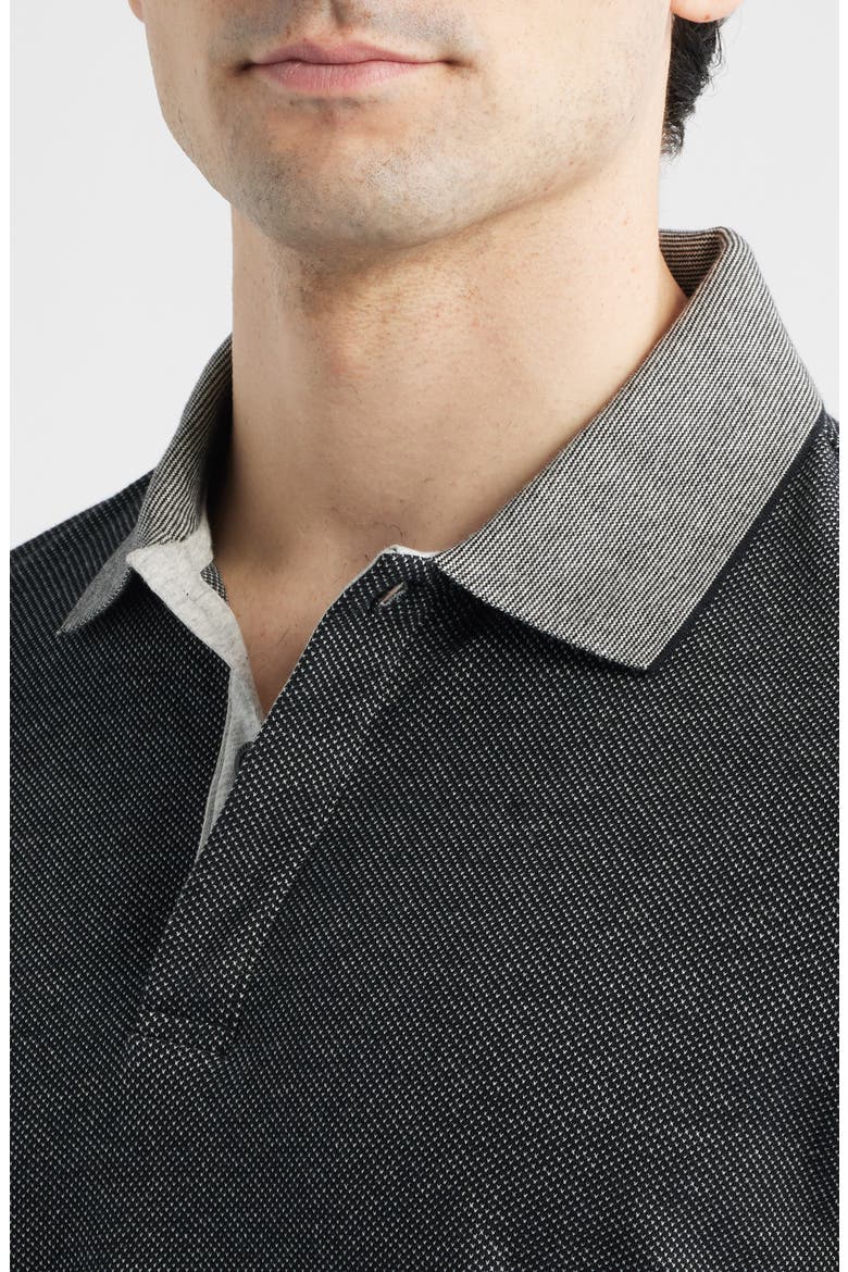 Tonal Bird's Eye Polo, Alternate, color, CHARCOAL BIRDSEYE