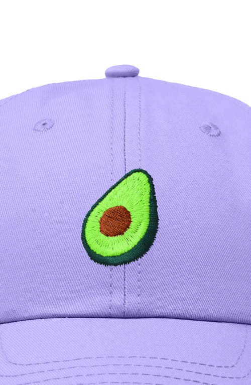Dalix Avocado Embroidered Food Hat In Lavender