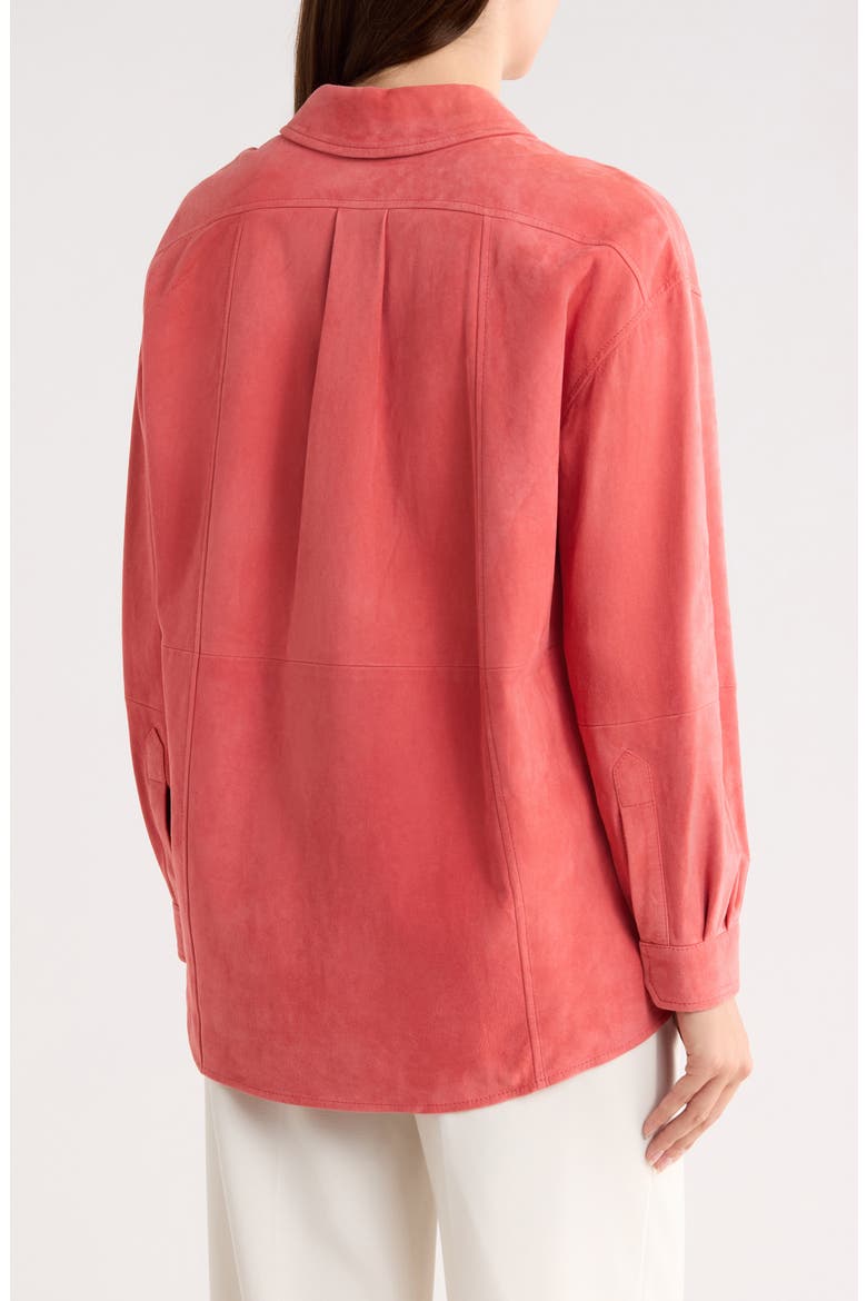 Leather Shirt, Alternate, color, CORAL