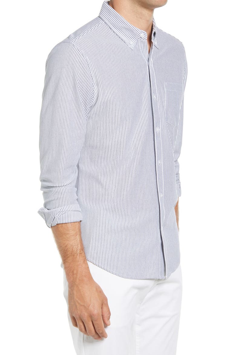 Slim Fit Button-Down Shirt, Alternate, color, CHELSEA STRIPE BLUE/ WHITE