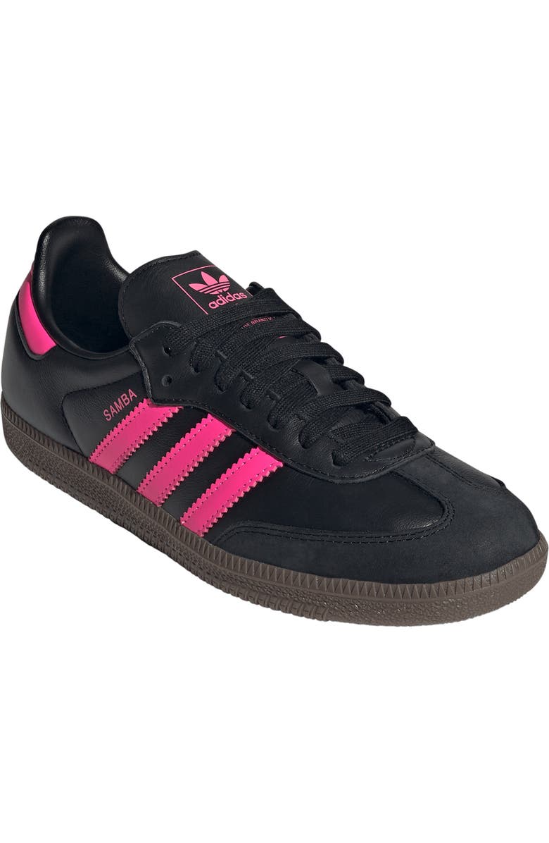adidas Gender Inclusive Samba OG Sneaker, Main, color, Black/ Lucid Pink/ Gum
