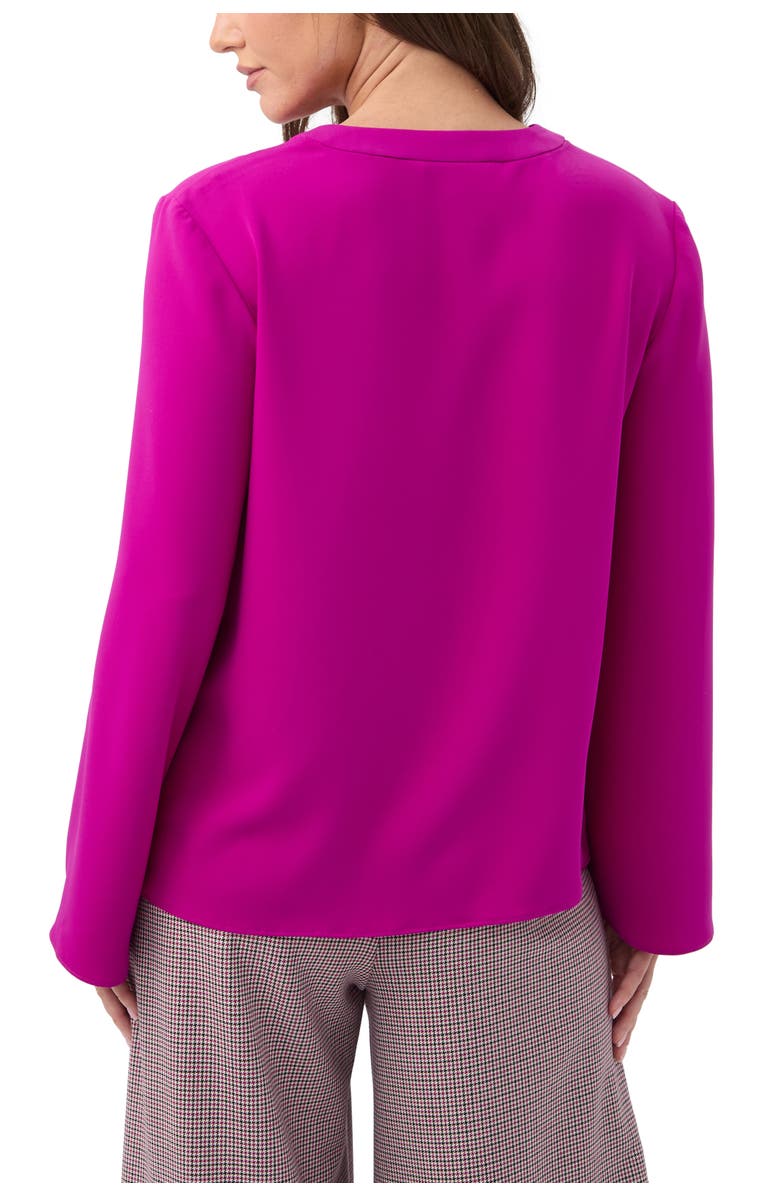 Trina Turk Picabella Lace Up Neck Top, Alternate, color, Geranium