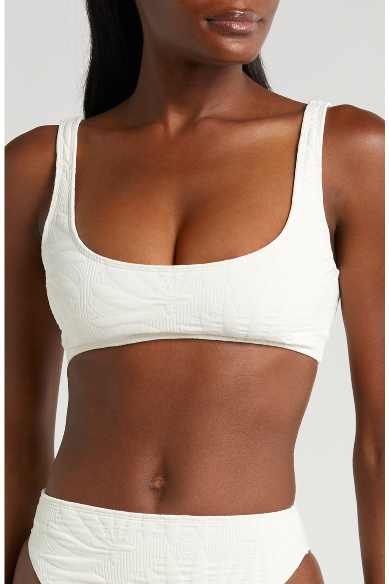 Banana Matelasse Bikini Top, Main, color, OFF-WHITE