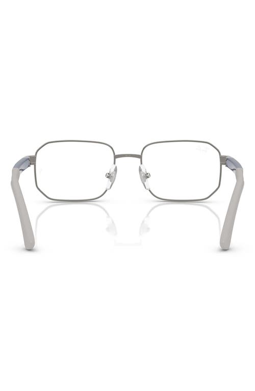 Shop Ray Ban Ray-ban Kids' 48mm Irregular Optical Glasses In Gunmetal