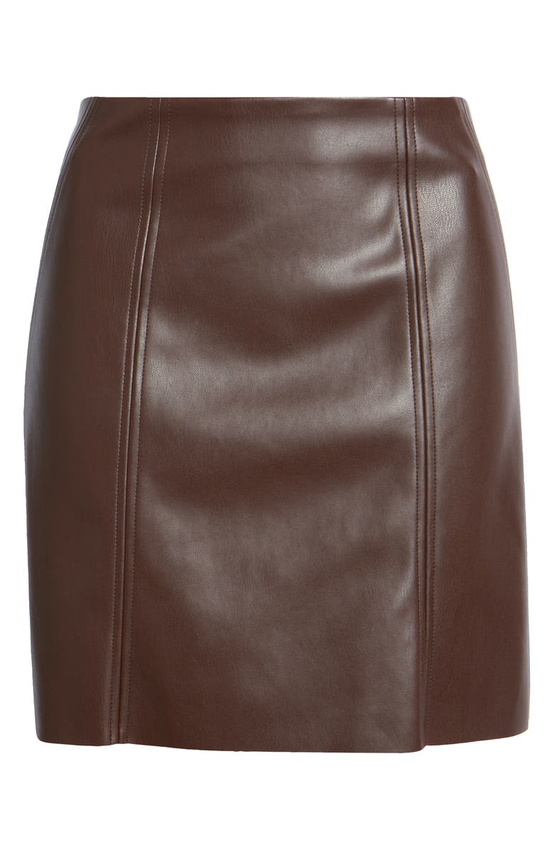 VERO MODA Olivia Faux Leather Miniskirt, Alternate, color,