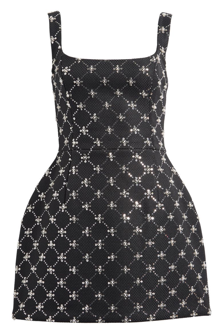 Sofia Sequin Cocktail Dress, Alternate, color, BLACK