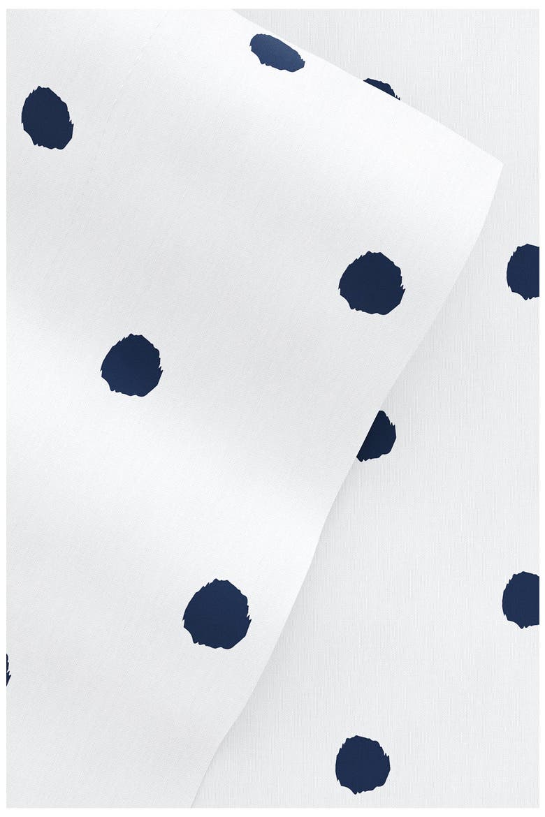 HOME SPUN Premium Ultra Soft Dots Pattern 4-Piece Bed Sheets Set, Alternate, color, NAVY