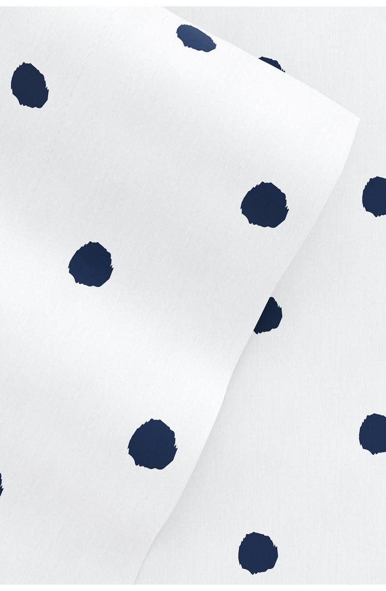 HOMESPUN HOME SPUN Premium Ultra Soft Dots Pattern 4-Piece Bed Sheets Set, Alternate, color, Navy