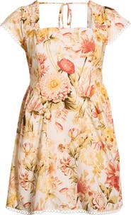 SUGARLIPS Zury Floral Stretch Cotton Sundress
